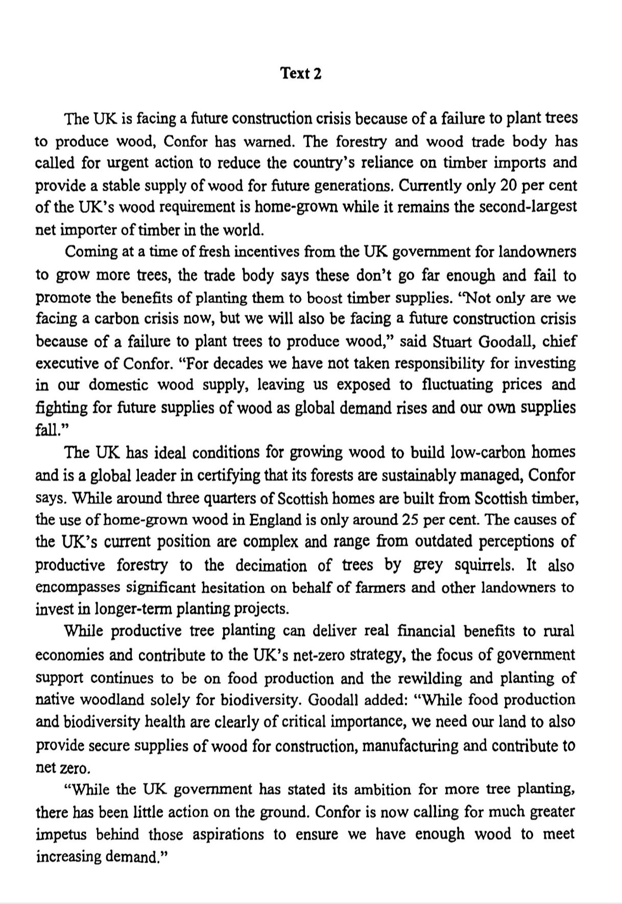 2024考研英語(yǔ)二答案和全解析