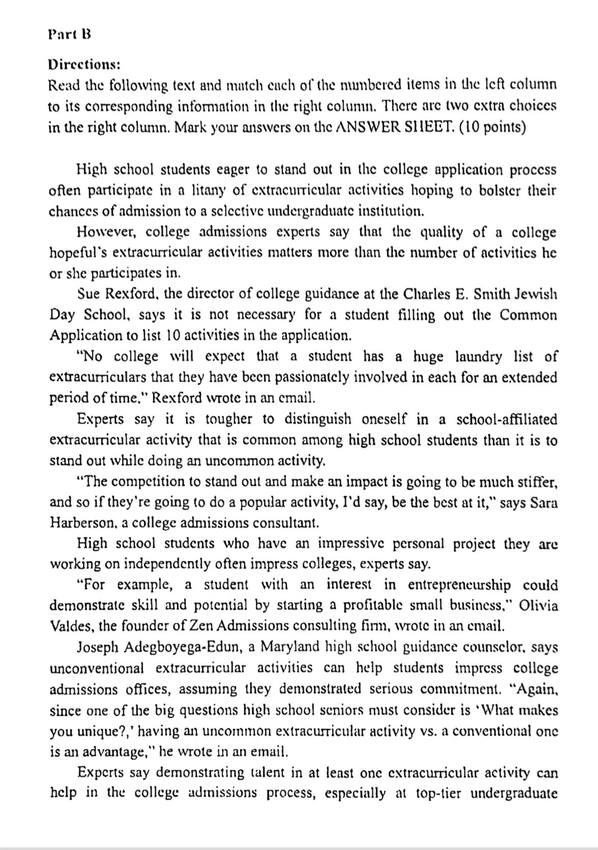 2024考研英語(yǔ)二答案和全解析