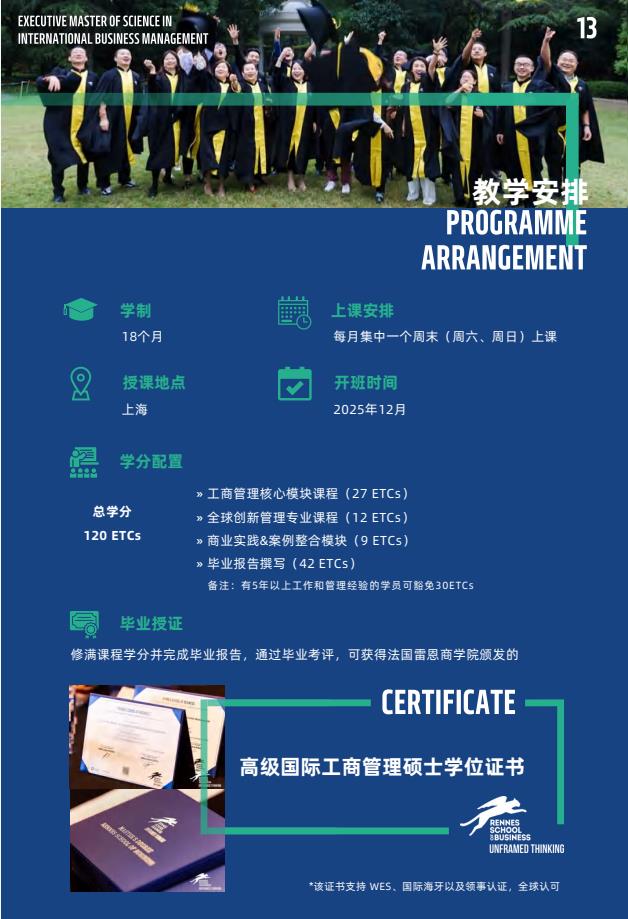 EMSclBM高級(jí)國(guó)際工商管理碩士簡(jiǎn)章-法國(guó)雷恩商學(xué)院